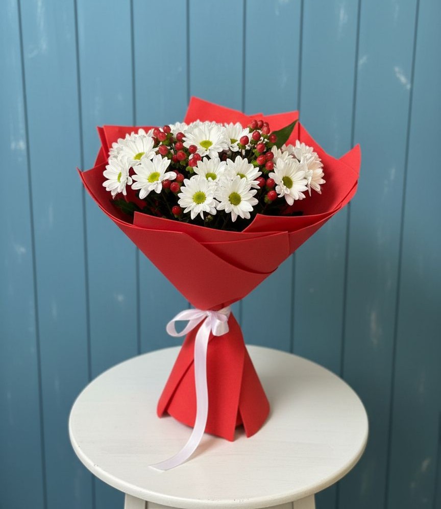 Букет цветов из: Хризантемы в Тайге