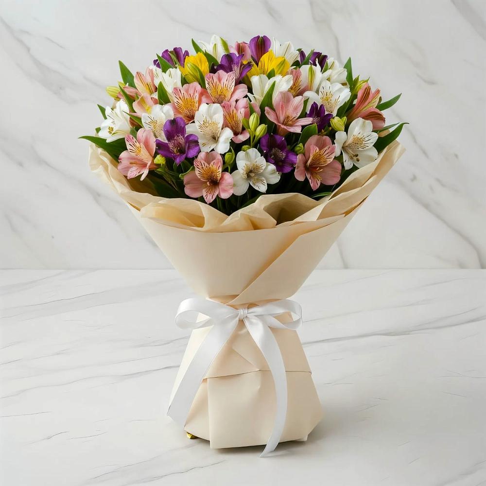 Букет цветов из: Альстромерии в Тайге