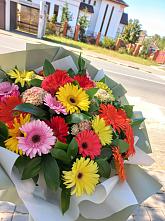 Букет цветов из:  Герберы #REPLACE_PRED# Тайге