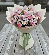 Букет цветов из:  Розы и Хризантемы в Тайге