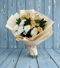 Букет цветов из:  Розы и Хризантемы в Тайге