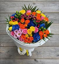 Букет цветов из:  Розы и Хризантемы в Тайге