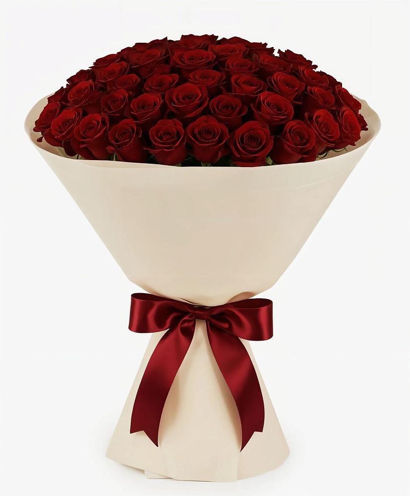 Букет 101 Бордовая роза Блэк Бакарра в Тайге