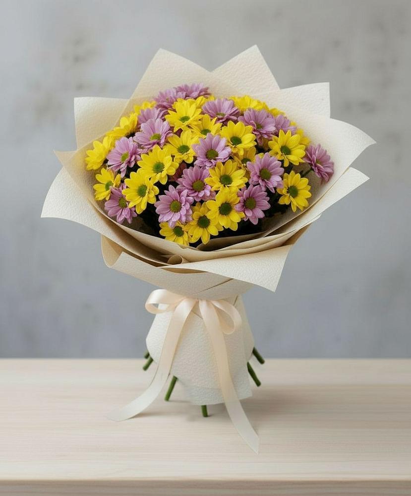 Букет цветов из: Хризантемы в Тайге